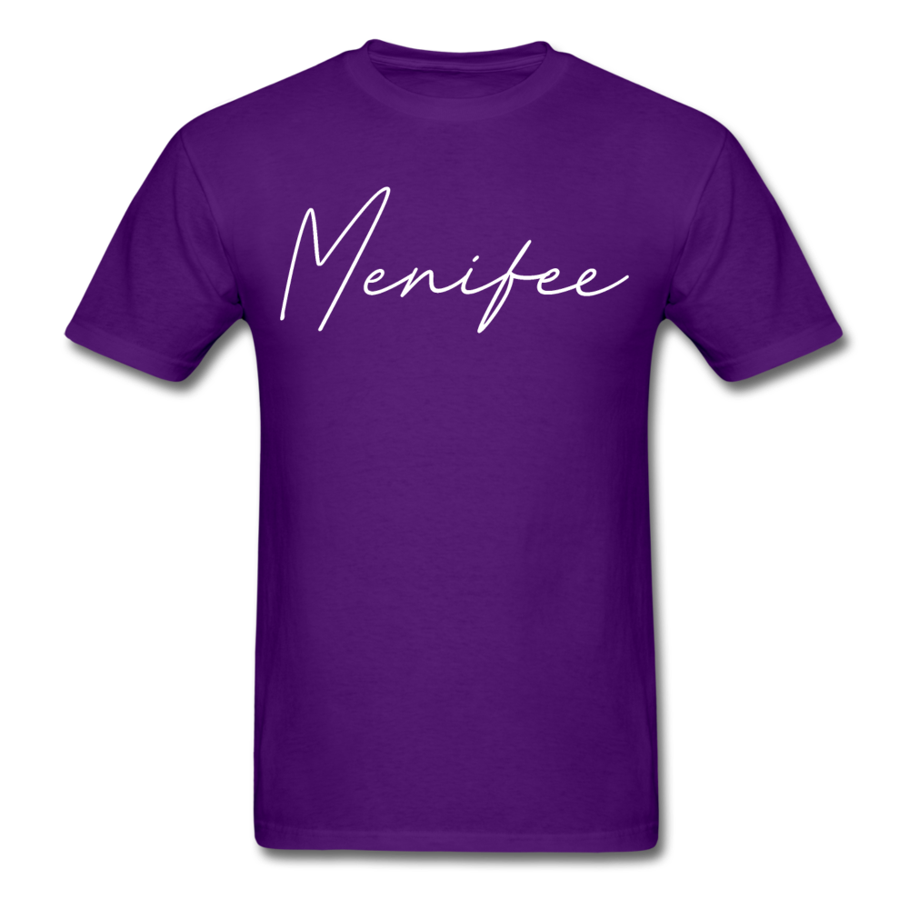 Menifee County Cursive T-Shirt - purple