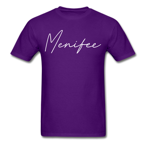 Menifee County Cursive T-Shirt - purple