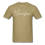Menifee County Cursive T-Shirt - khaki