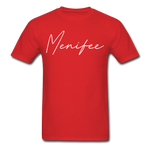 Menifee County Cursive T-Shirt - red