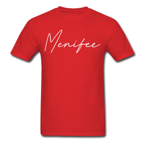 Menifee County Cursive T-Shirt - red