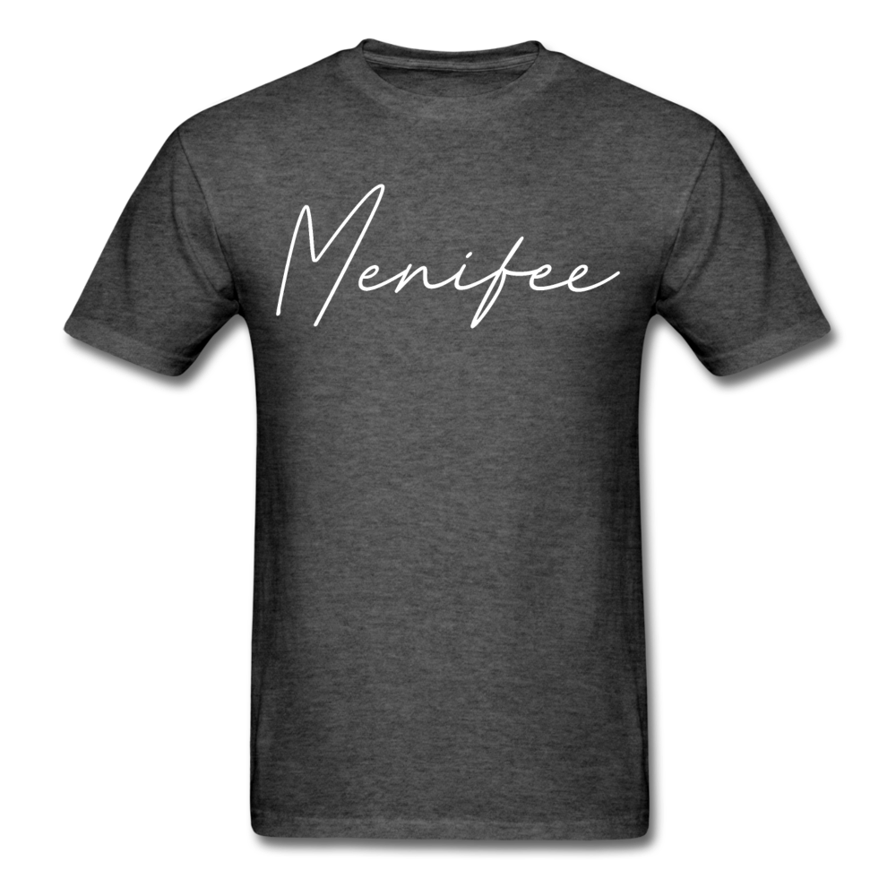 Menifee County Cursive T-Shirt - heather black