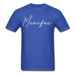 Menifee County Cursive T-Shirt - royal blue