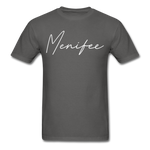 Menifee County Cursive T-Shirt - charcoal