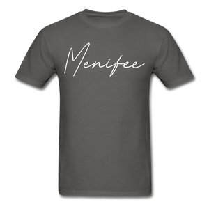 Menifee County Cursive T-Shirt - charcoal