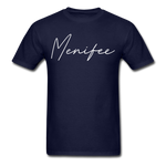 Menifee County Cursive T-Shirt - navy