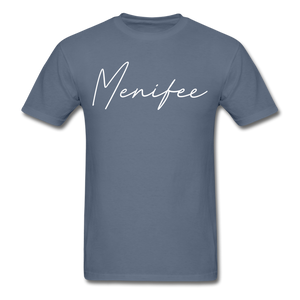 Menifee County Cursive T-Shirt - denim