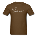 Mercer County Cursive T-Shirt - brown