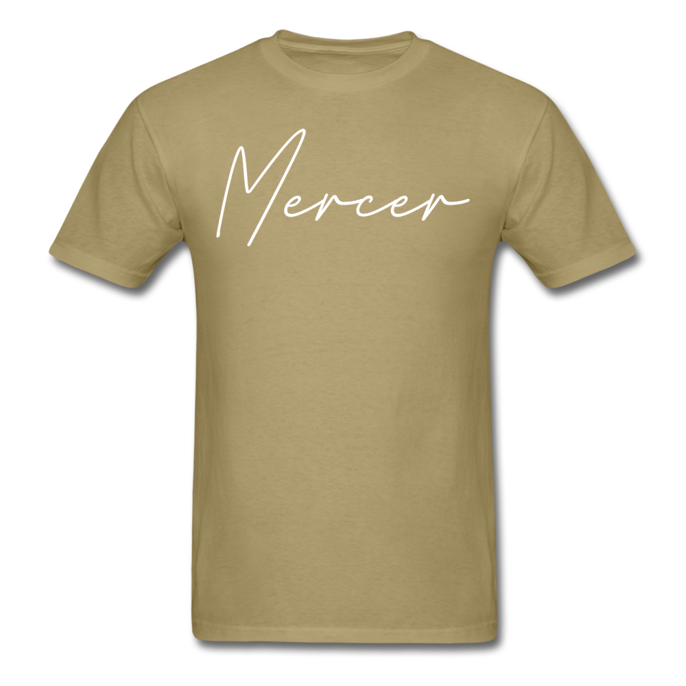 Mercer County Cursive T-Shirt - khaki