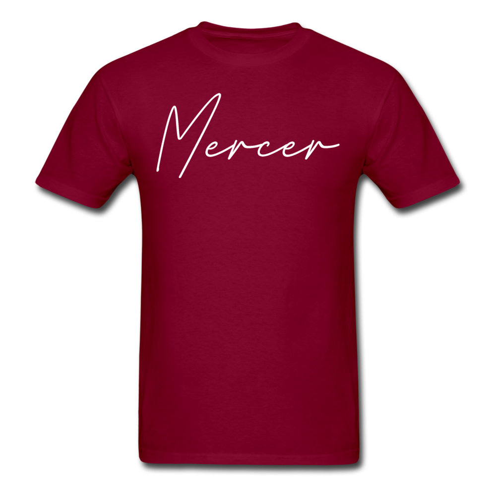 Mercer County Cursive T-Shirt - burgundy