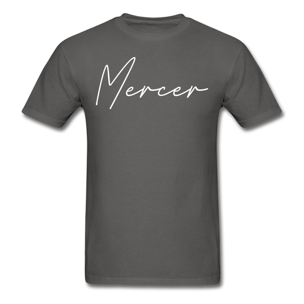 Mercer County Cursive T-Shirt - charcoal