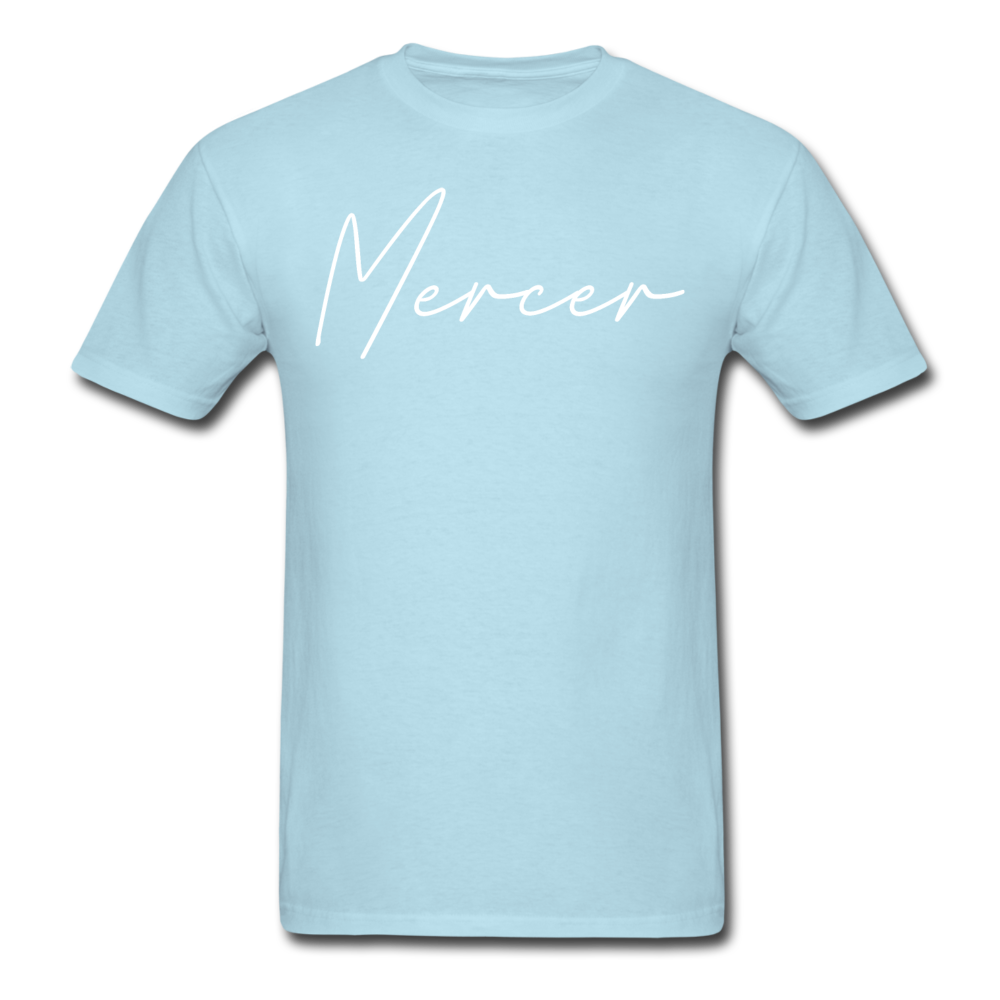 Mercer County Cursive T-Shirt - powder blue