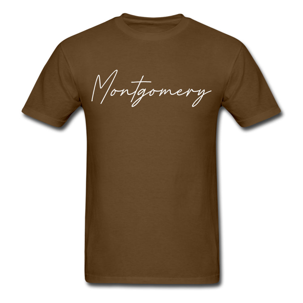 Montgomery County Cursive T-Shirt - brown