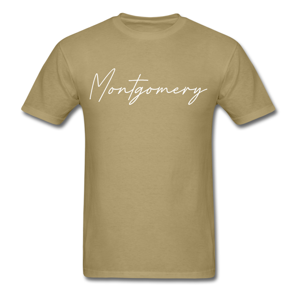 Montgomery County Cursive T-Shirt - khaki