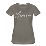 Mercer County Cursive Women's T-Shirt - asphalt gray