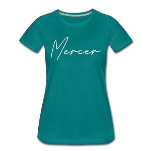 Mercer County Cursive Women's T-Shirt - teal