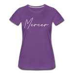 Mercer County Cursive Women's T-Shirt - purple