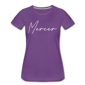 Mercer County Cursive Women's T-Shirt - purple
