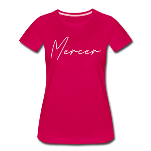 Mercer County Cursive Women's T-Shirt - dark pink