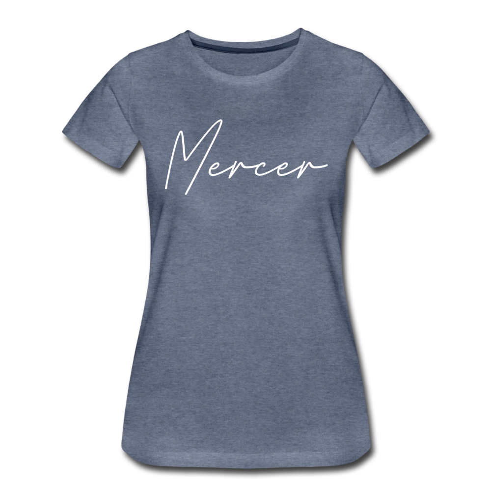 Mercer County Cursive Women's T-Shirt - heather blue