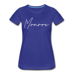 Monroe County Cursive Women's T-Shirt - royal blue