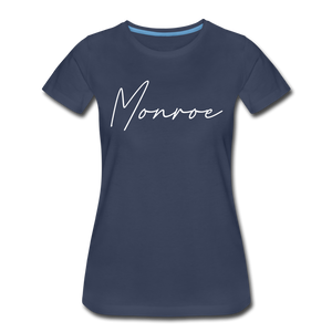 Monroe County Cursive Women's T-Shirt - navy