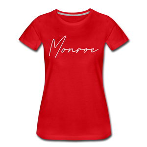 Monroe County Cursive Women's T-Shirt - red
