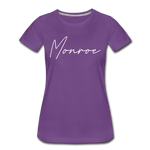 Monroe County Cursive Women's T-Shirt - purple
