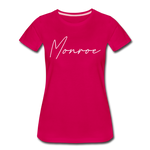 Monroe County Cursive Women's T-Shirt - dark pink