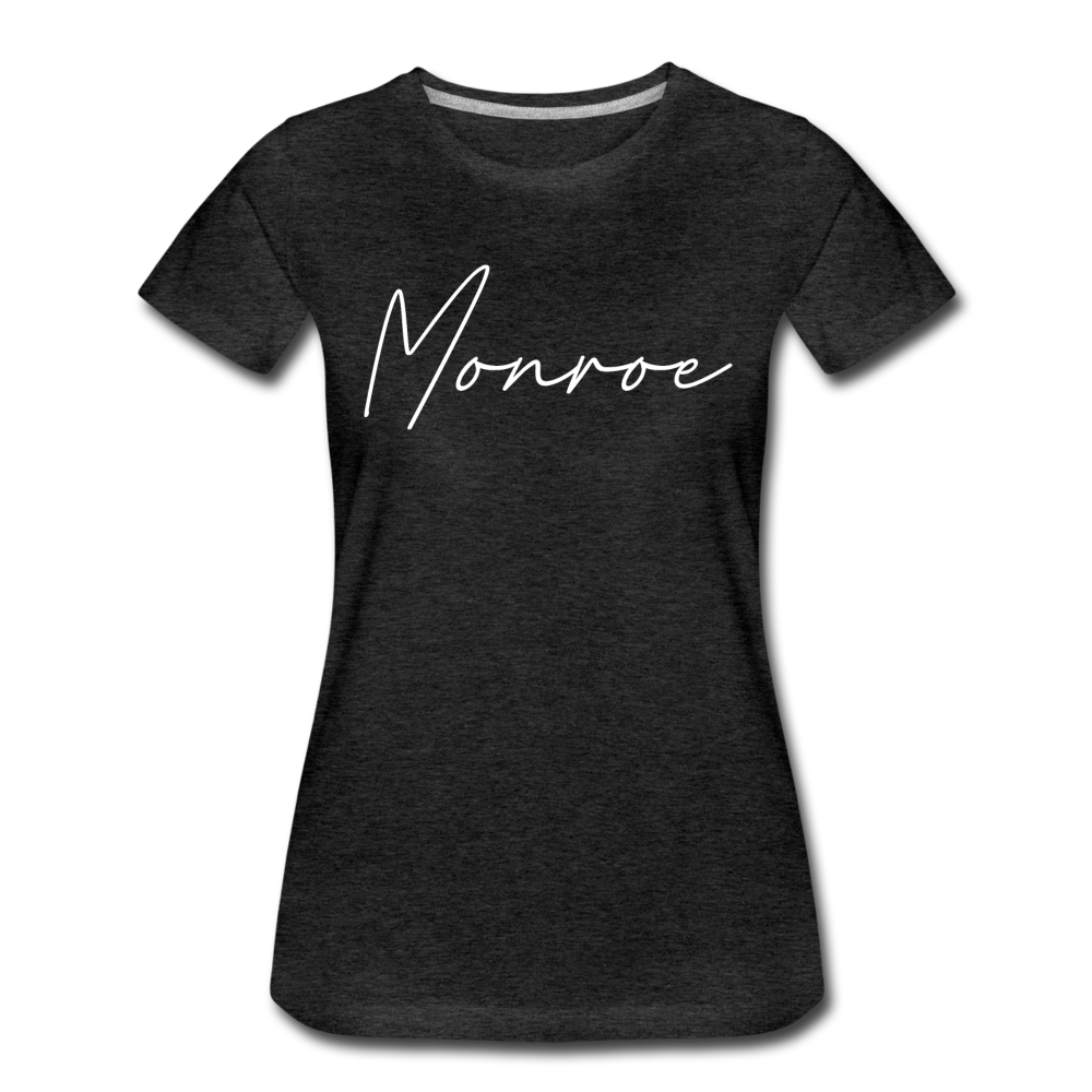 Monroe County Cursive Women's T-Shirt - charcoal gray