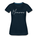 Monroe County Cursive Women's T-Shirt - deep navy