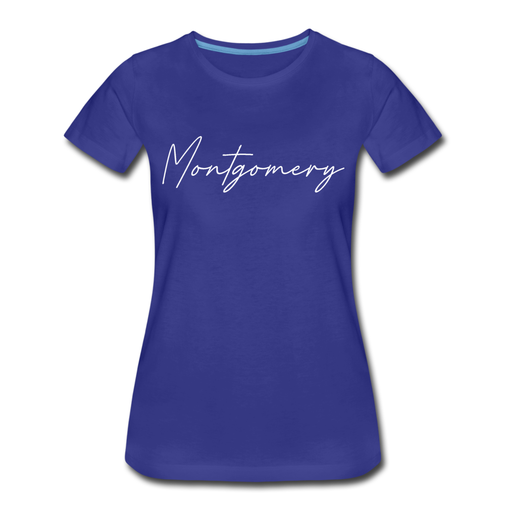 Montgomery County Cursive Women's T-Shirt - royal blue