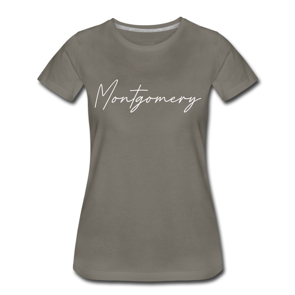 Montgomery County Cursive Women's T-Shirt - asphalt gray