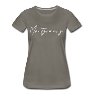 Montgomery County Cursive Women's T-Shirt - asphalt gray