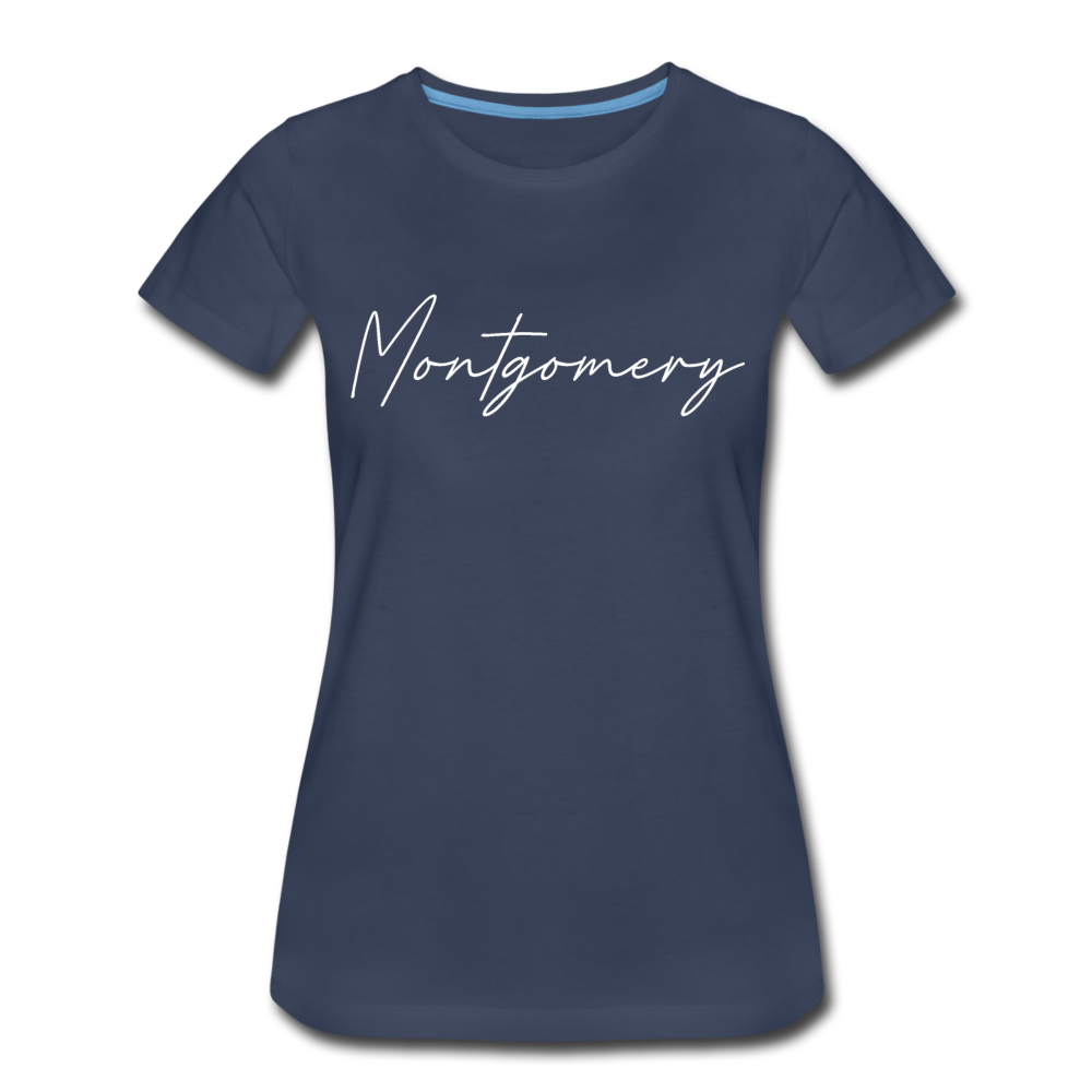 Montgomery County Cursive Women's T-Shirt - navy