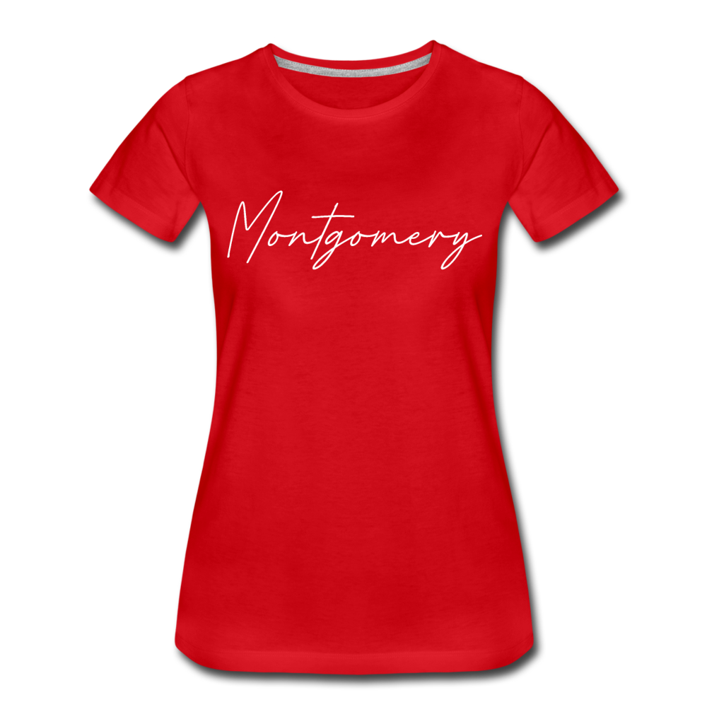 Montgomery County Cursive Women's T-Shirt - red