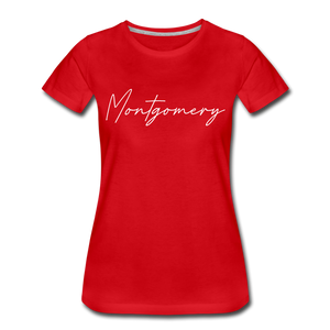 Montgomery County Cursive Women's T-Shirt - red