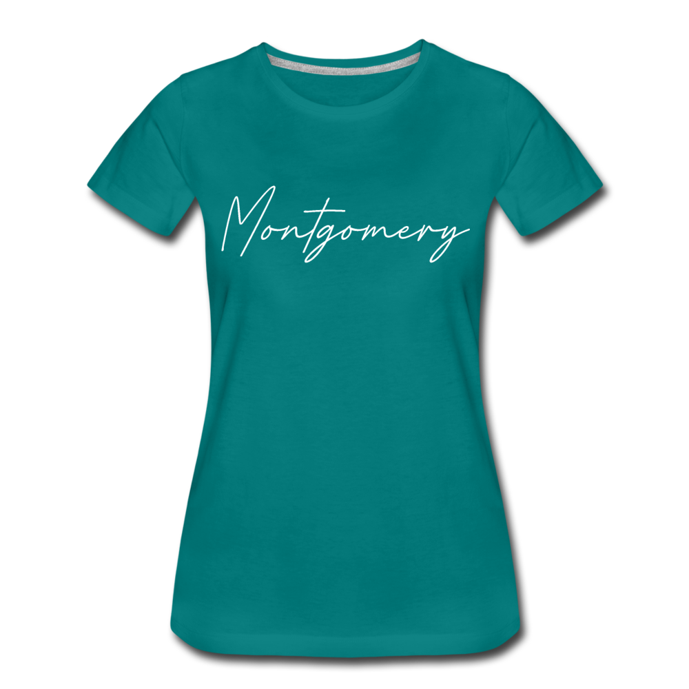 Montgomery County Cursive Women's T-Shirt - teal