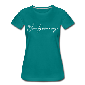 Montgomery County Cursive Women's T-Shirt - teal