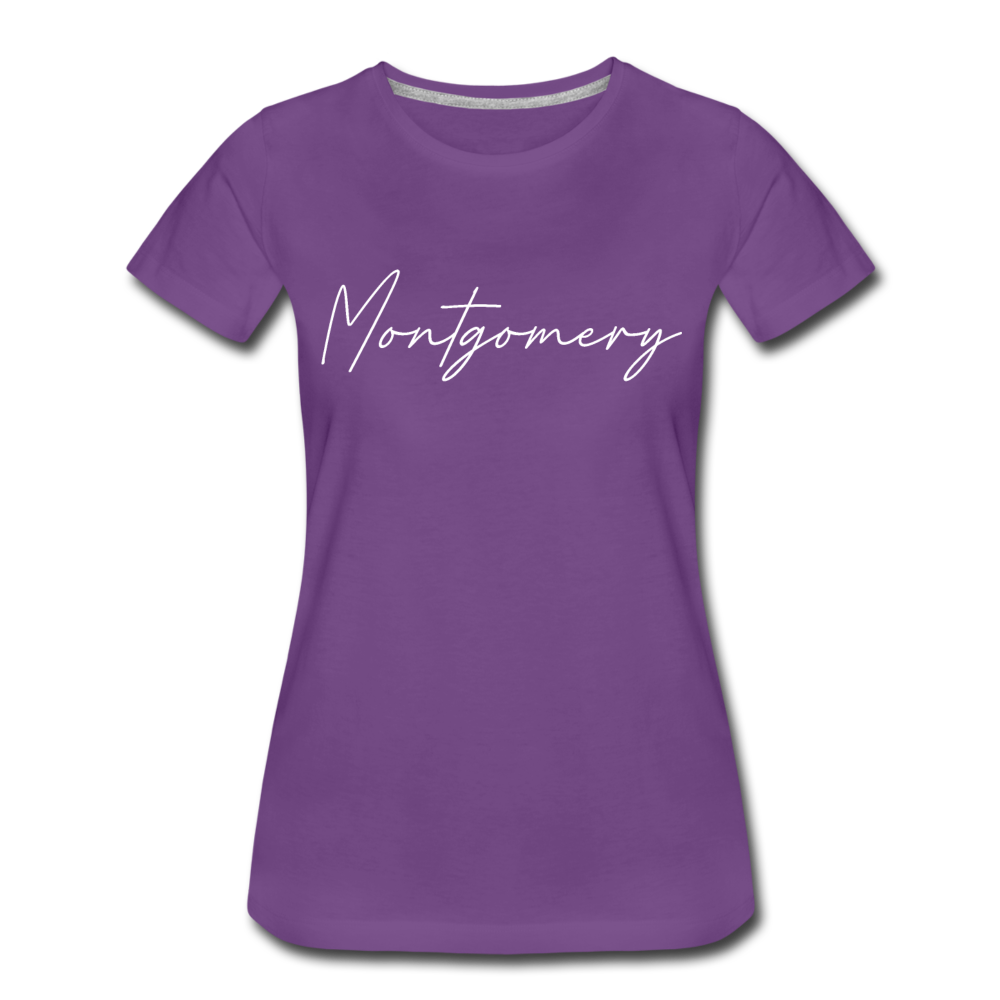 Montgomery County Cursive Women's T-Shirt - purple