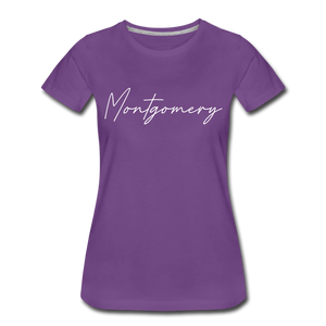 Montgomery County Cursive Women's T-Shirt - purple