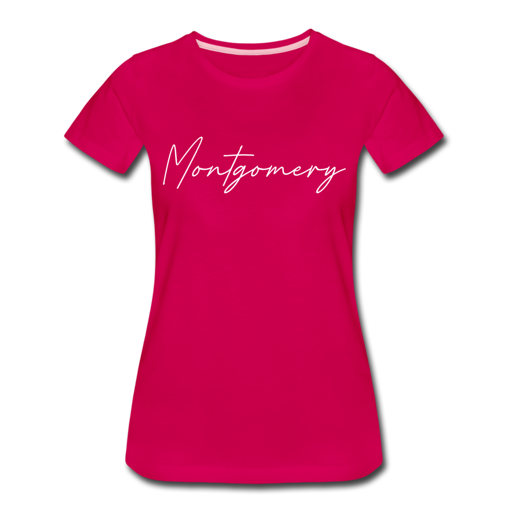 Montgomery County Cursive Women's T-Shirt - dark pink