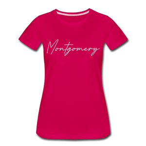 Montgomery County Cursive Women's T-Shirt - dark pink