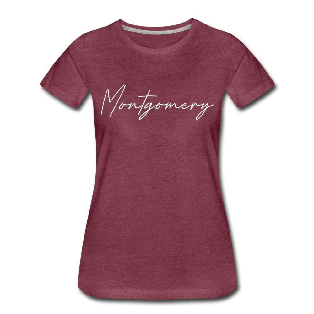 Montgomery County Cursive Women's T-Shirt - heather burgundy