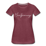 Montgomery County Cursive Women's T-Shirt - heather burgundy