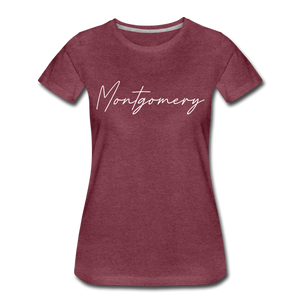 Montgomery County Cursive Women's T-Shirt - heather burgundy