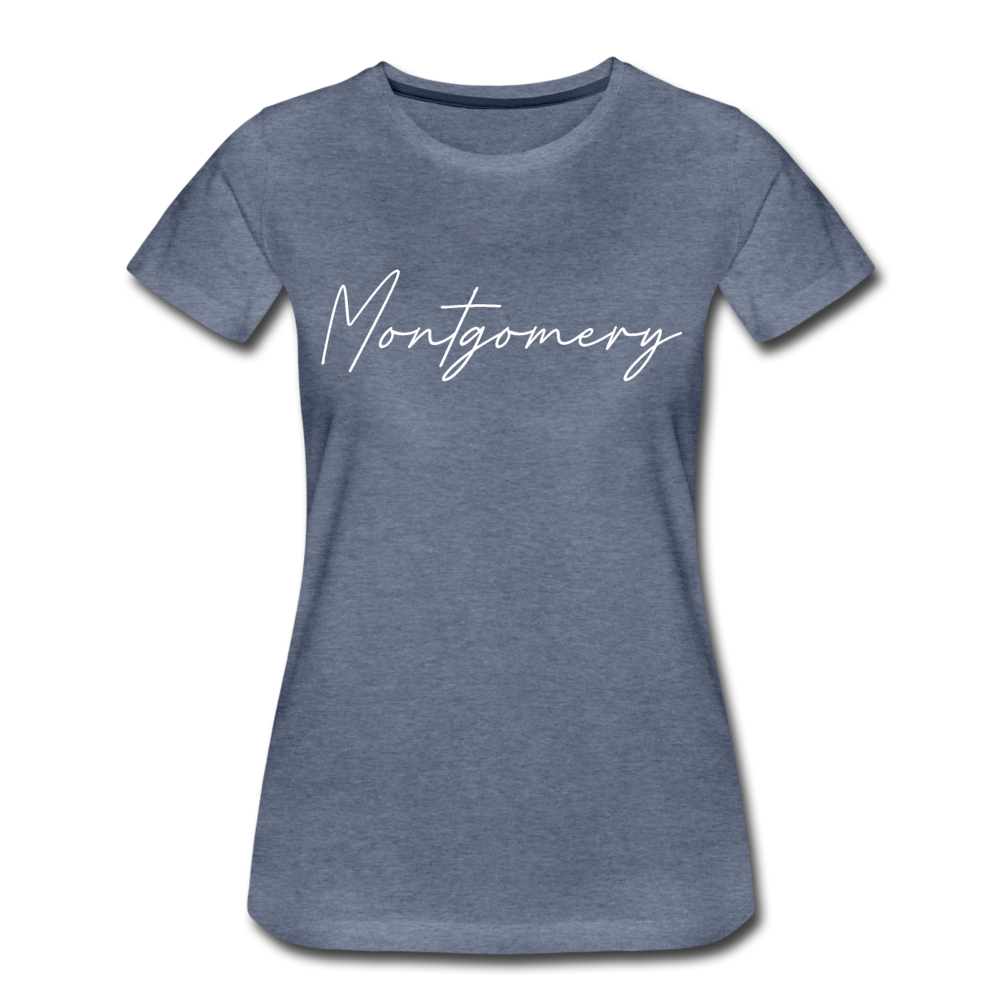 Montgomery County Cursive Women's T-Shirt - heather blue