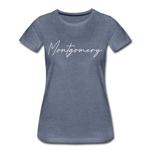 Montgomery County Cursive Women's T-Shirt - heather blue