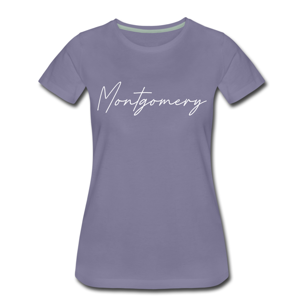 Montgomery County Cursive Women's T-Shirt - washed violet