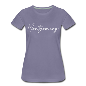 Montgomery County Cursive Women's T-Shirt - washed violet